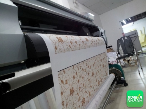 In phông nền silk khổ lớn với họa tiết hoa văn cực đẹp trực tiếp từ máy in Mimaki Nhật Bản tại Công ty Painting